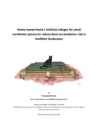 Home Sweet Home? Artificial refuges for small vertebrate species to reduce feral cat predation risk in modified landscapes