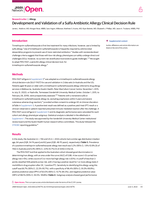 Development and Validation of a Sulfa Antibiotic Allergy Clinical Decision Rule
