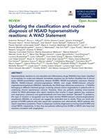 Updating the classification and routine diagnosis of NSAID hypersensitivity reactions: A WAO Statement