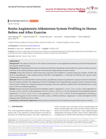 Renin-Angiotensin-Aldosterone System Profiling in Horses Before and After Exercise
