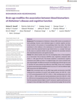 Brain age modifies the association between blood biomarkers of Alzheimer's disease and cognitive function