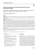 Quality of life implications for elevated trait impulsivity in people with Parkinson's disease