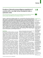 Prevalence of dementia among Indigenous populations of countries with a very high Human Development Index: a systematic review