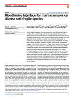 Bioadhesive interface for marine sensors on diverse soft fragile species