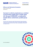 Increase in colonic propionate as a method of preventing weight gain in adults aged 20–40 years: iPREVENT, a multicentre, double-blind, randomised, parallel-group trial