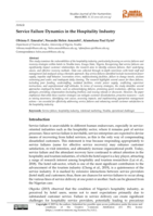 Service Failure Dynamics in the Hospitality Industry
