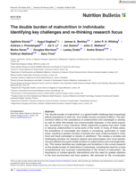 The double burden of malnutrition in individuals: Identifying key challenges and re-thinking research focus
