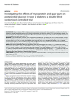 Investigating the effects of mycoprotein and guar gum on postprandial glucose in type 2 diabetes: a double-blind randomised controlled trial