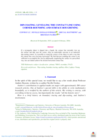 DIP-COATING: LEVELLING THE CONTACT LINE USING CORNER ROUNDING AND SURFACE ROUGHENING