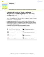 Cryptic diversity in the genus Croisettea (Kallymeniaceae, Rhodophyta) from Hawaiian mesophotic reefs