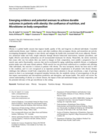 Emerging evidence and potential avenues to achieve durable outcomes in patients with obesity: the confluence of nutrition, and microbiome on body composition