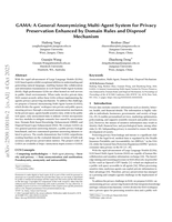 GAMA: A General Anonymizing Multi-Agent System for Privacy Preservation Enhanced by Domain Rules and Disproof Mechanism