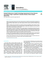 Societal Preferences in Health Technology Assessments for Rare Diseases and Orphan Drugs: A Systematic Literature Review of New Analytic Approaches