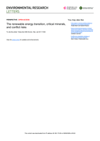 The renewable energy transition, critical minerals, and conflict risks
