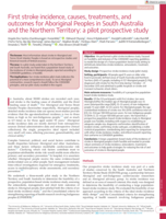First stroke incidence, causes, treatments, and outcomes for Aboriginal Peoples in South Australia and the Northern Territory: a pilot prospective study