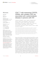 CD4 T cells expressing CX3CR1, GPR56, with variable CD57 are associated with cardiometabolic diseases in persons with HIV