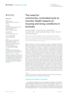 The need for community-controlled tools to monitor health impacts of housing and living conditions in Australia
