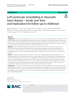 Left ventricular remodelling in rheumatic heart disease - trends over time and implications for follow-up in childhood