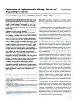 Evaluation of cephalosporin allergy: Survey of drug allergy experts