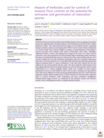 Impacts of herbicides used for control of invasive Pinus contorta on the potential for reinvasion and germination of restoration species