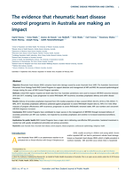 The evidence that rheumatic heart disease control programs in Australia are making an impact