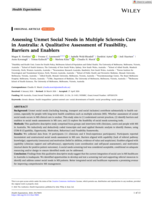 Assessing Unmet Social Needs in Multiple Sclerosis Care in Australia: A Qualitative Assessment of Feasibility, Barriers and Enablers