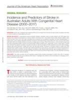 Incidence and Predictors of Stroke in Australian Adults With Congenital Heart Disease (2000–2017)