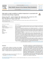 High night-to-night variability in ambient temperature is associated with increased sleep timing irregularity