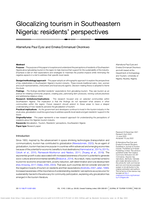 Glocalizing tourism in Southeastern Nigeria: residents’ perspectives