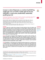 Increase in colonic PRopionate as a method of prEVENTing weight gain over 12 months in adults aged 20–40 years (iPREVENT): a multi-centre, double-blind, randomised, parallel-group trial