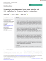 Dynamics of neutral genes and genes under selection and their implications for threatened species translocations