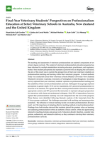 Final-Year Veterinary Students’ Perspectives on Professionalism Education at Select Veterinary Schools in Australia, New Zealand and the United Kingdom