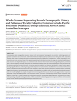 Whole-Genome-Sequencing Reveals Demographic History and Patterns of Parallel Adaptive Evolution in Indo-Pacific Bottlenose Dolphins (Tursiops aduncus) Across Coastal Australian Seascapes