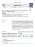 Effects of dietary fat levels on the liver metabolism and reproduction in tongue sole (Cynoglossus semilaevis)