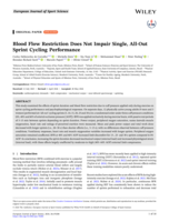 Blood flow restriction does not impair single, all-out sprint cycling performance