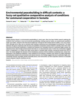 Environmental peacebuilding in difficult contexts: a fuzzy-set qualitative comparative analysis of conditions for communal cooperation in Somalia