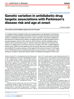 Genetic variation in antidiabetic drug targets: associations with Parkinson's disease risk and age at onset