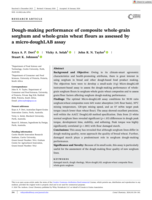 Dough-making performance of composite whole-grain sorghum and whole-grain wheat flours as assessed by a micro-doughLAB assay