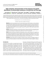 High-resolution characterization of the temporal and spatial distribution of antimicrobial resistance in Escherichia coli from pigs