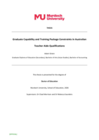 Graduate Capability and Training Package Constraints in Australian Teacher Aide Qualifications