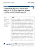 Explainable multimodal suicidal ideation detection via rotation-based facial behavior modeling and LLM-guided reasoning