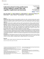 Laboratory-based turning performance during walking in people with mild cognitive impairment and dementia