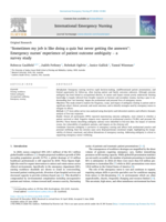 “Sometimes my job is like doing a quiz but never getting the answers”: Emergency nurses' experience of patient outcome ambiguity – a survey study