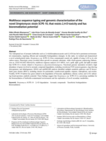 Multilocus sequence typing and genomic characterization of the novel Streptomyces strain SCPE-10, that resists 2,4-D toxicity and has bioremediation potential