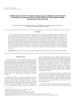 Antibacterial activity of GUAVA, Psidium guajava Linnaeus, leaf extracts on diarrhea-causing enteric bacteria isolated from Seabob shrimp, Xiphopenaeus kroyeri (Heller)