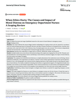 When Ethics Hurts: The Causes and Impact of Moral Distress on Emergency Department Nurses: A Scoping Review