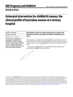 Antenatal intervention for childbirth trauma: the clinical profile of Australian women at a tertiary hospital