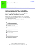 Sleep architecture is altered with travel and matches in professional rugby union players
