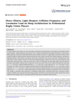 Heavy Hitters, Light Sleepers: Collision Frequency and Locomotor Load on Sleep Architecture in Professional Rugby Union Players