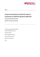 Genomic characterization and functional analysis of Pseudomonas sp. MUP55 for agricultural applications